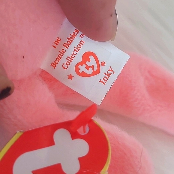 RARE Ty Beanie Baby INKY the Octopus TAG ERRORS 1993 1994 PVC PRISTINE CONDITION - Picture 8 of 10